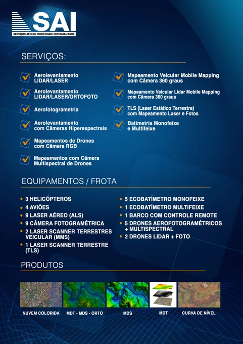 Tecnologias de levantamento e produtos cartográficos