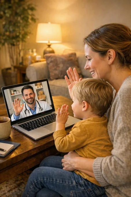 Teleconsulta e orientação às famílias