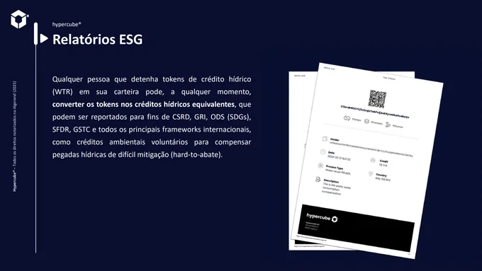 Visualização das informações de impacto