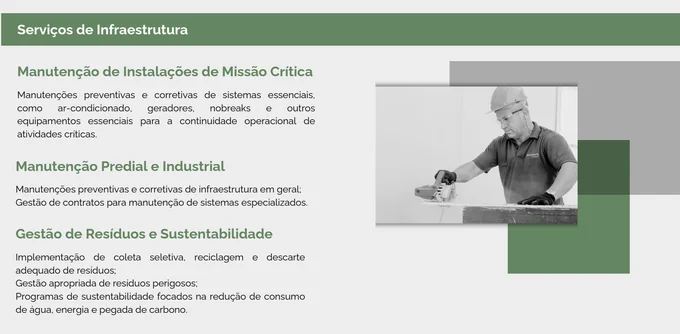 Manutenção e infraestrutura