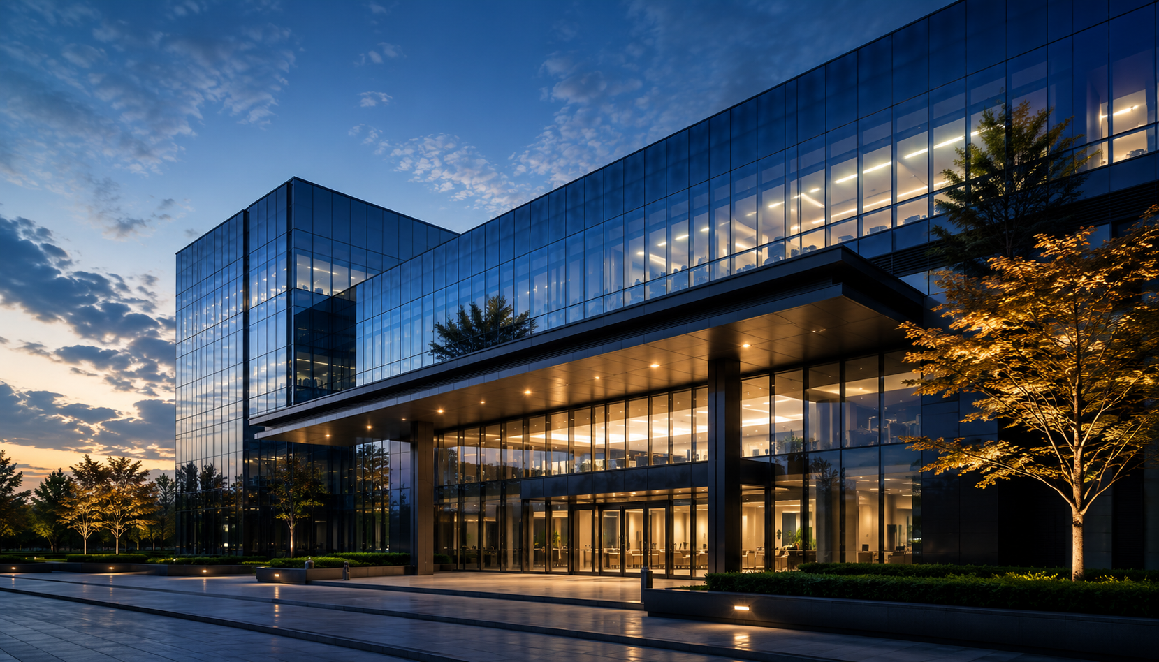 Edifício corporativo moderno do Grupo RETT
